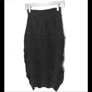 All Saints Spitalfields black knit bodycon skirt 6